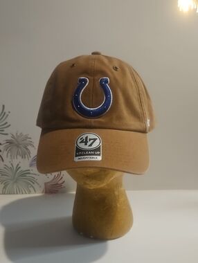 Carhartt '47 Clean Up Colts Hat - Brown with Blue Horseshoe